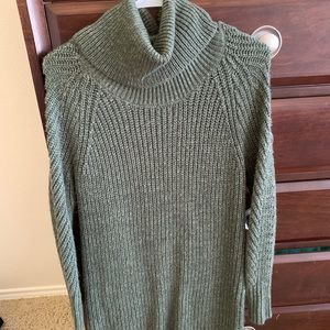 Olive green oversized turtleneck